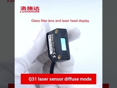 LUOSHIDA Square / Rectangle Laser Diffuse Sensor Q31 Perumahan PBT 10-30VDC