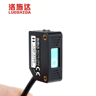LUOSHIDA Square / Rectangle Laser Diffuse Sensor Q31 Perumahan PBT 10-30VDC